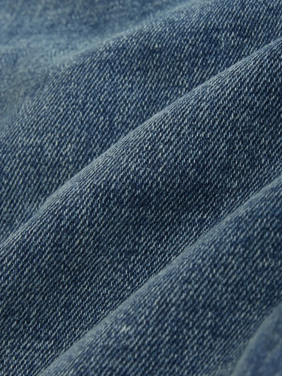 Blue Straight Fit Signature Brushed Cosy Denim Jeans With Wool