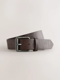 Blue Straight Fit Signature Belted Jeans
