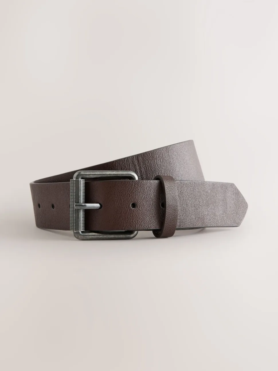 Blue Straight Fit Signature Belted Jeans