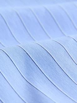 Blue Stripe Muscle Fit Motionflex Textured Shirt