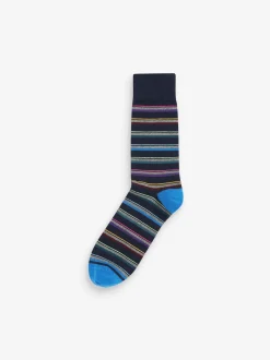 Blue Stripe Pattern Socks 5 Pack