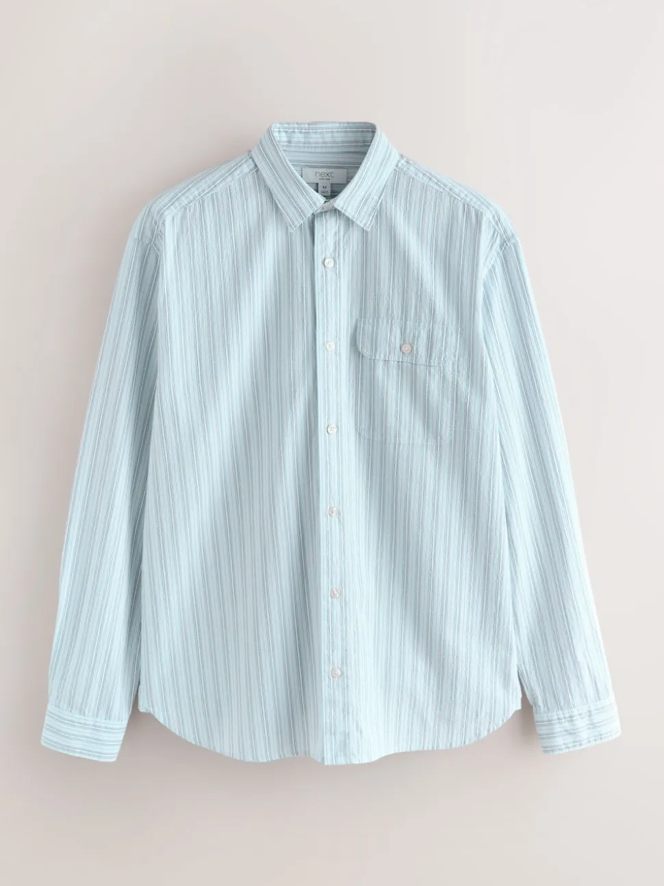 Blue Stripe Seersucker Long Sleeve Shirt