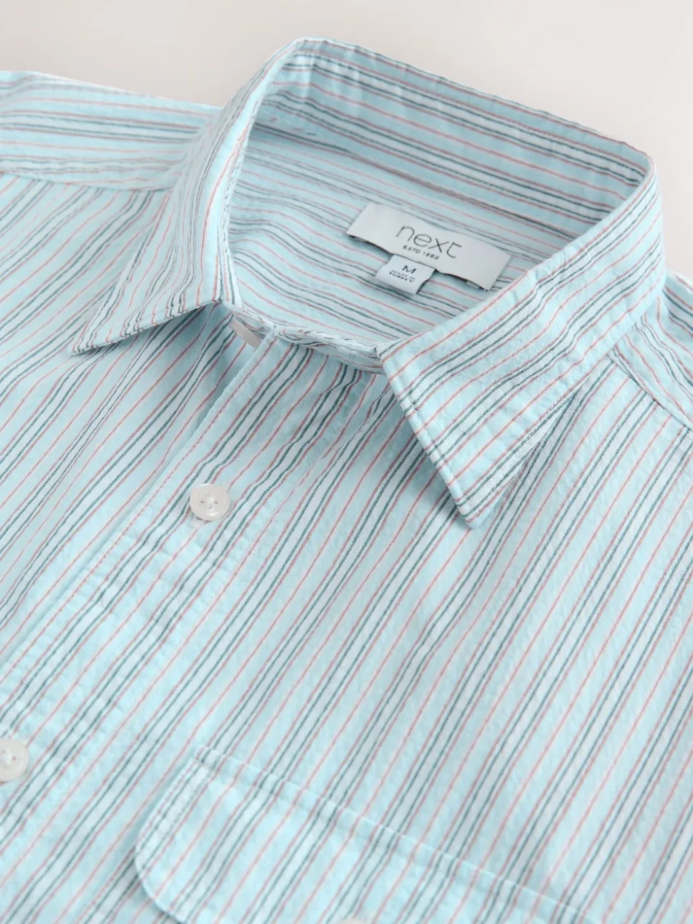 Blue Stripe Seersucker Long Sleeve Shirt