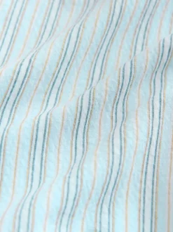 Blue Stripe Seersucker Long Sleeve Shirt