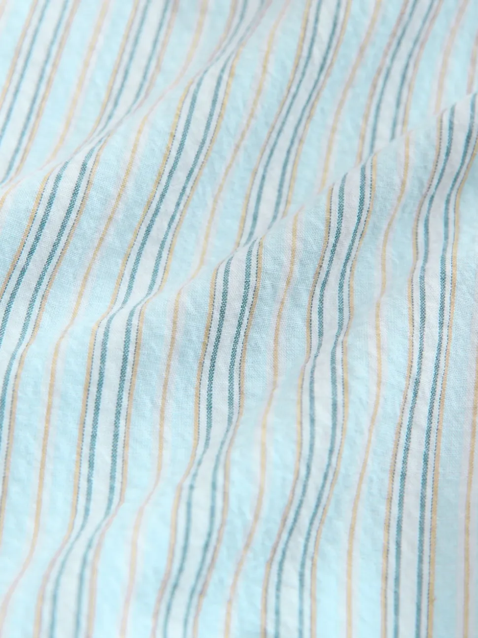 Blue Stripe Seersucker Long Sleeve Shirt