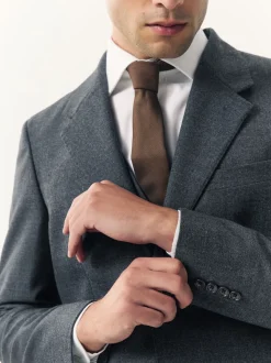 Blue Tailored Fit Merino Wool Blend Suit Jacket