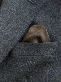 Blue Tailored Fit Merino Wool Blend Suit Jacket