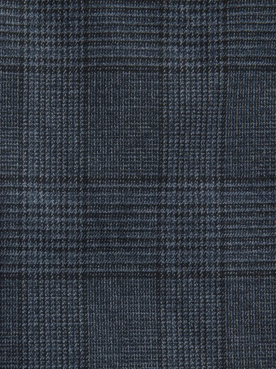Blue Tailored Fit Trimmed Check Suit Trousers