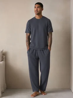 Blue TENCEL™ Modal Blend Short Sleeve Pyjamas Set