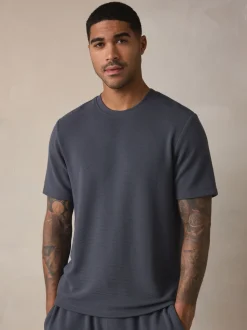 Blue TENCEL™ Modal Blend Short Sleeve Pyjamas Set