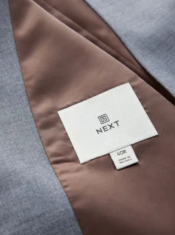 Blue Textured Suit Waistcoat