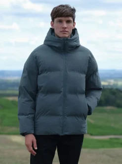 Blue ThermoGen Shower Resistant Puffer Jacket