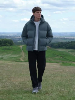 Blue ThermoGen Shower Resistant Puffer Jacket