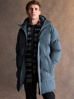 Blue ThermoGen Shower Resistant Puffer Jacket
