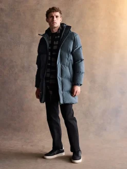 Blue ThermoGen Shower Resistant Puffer Jacket