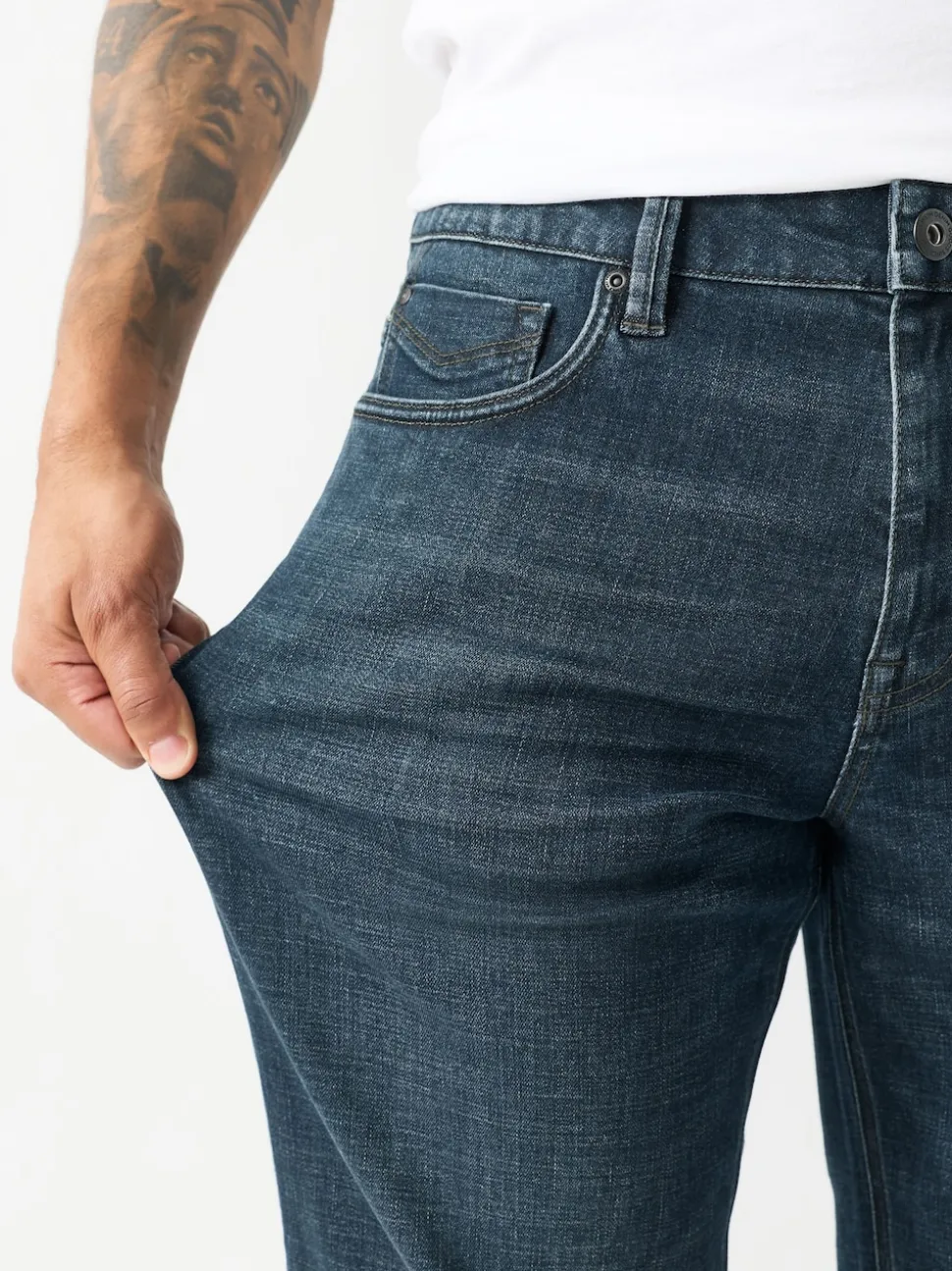 Blue Tint Straight Fit Motionflex Jeans