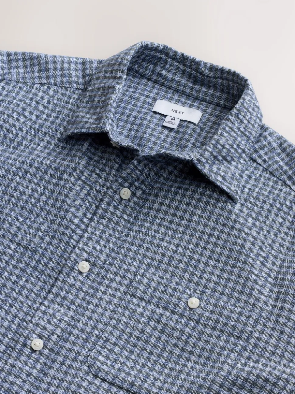 Blue Twin Pocket Long Sleeve Check Shirt