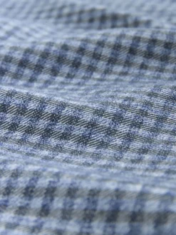 Blue Twin Pocket Long Sleeve Check Shirt