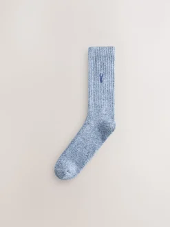 Blue Twisted Heavyweight Socks 4 Pack