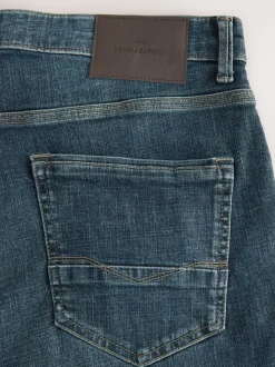 Blue Vintage Regular Tapered Fit Authentic Stretch Denim Jeans