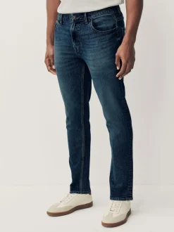 Blue Vintage Slim Fit Authentic Stretch Denim Jeans