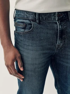 Blue Vintage Slim Fit Authentic Stretch Denim Jeans