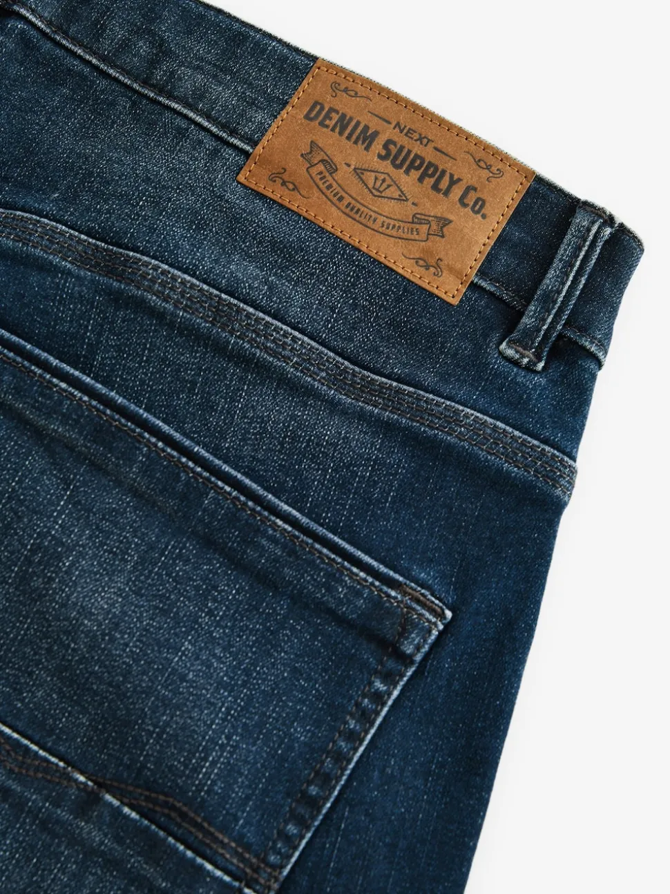 Blue Vintage Slim Fit Authentic Stretch Denim Jeans