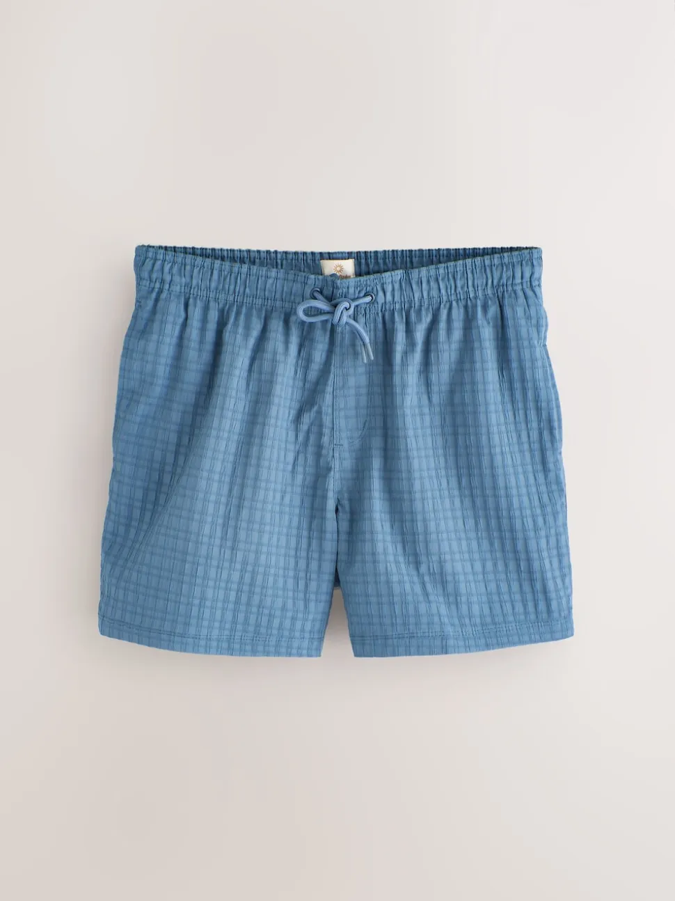 Blue Waffle Textured Swim Shorts
