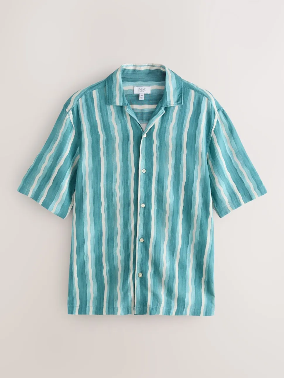Blue Watercolour Stripe Short Sleeve Shirt