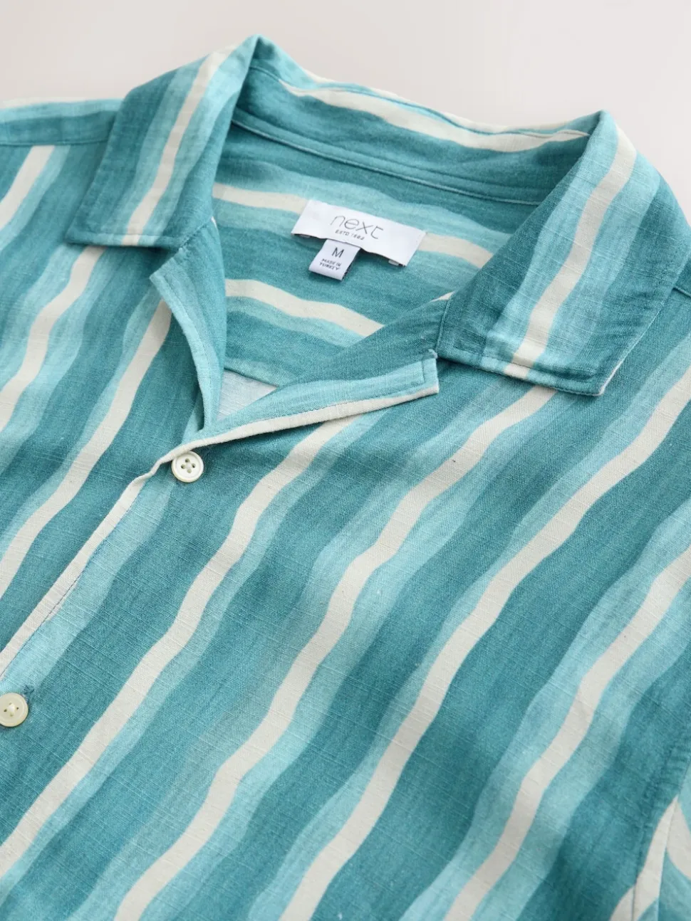 Blue Watercolour Stripe Short Sleeve Shirt