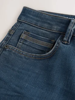 Blue/Black Regular Tapered Fit Comfort Stretch Jeans
