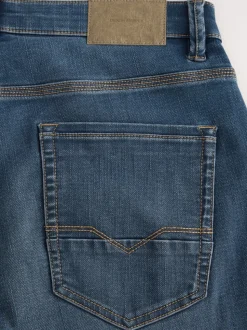 Blue/Black Regular Tapered Fit Comfort Stretch Jeans
