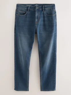 Blue/Black Regular Tapered Fit Comfort Stretch Jeans