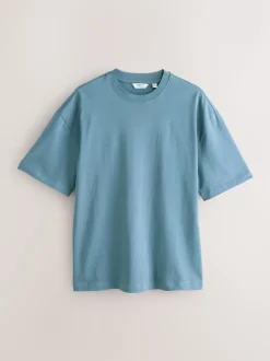 Blue/Black/Orange Relaxed Fit Heavyweight T-Shirts 3 Pack