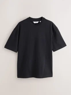 Blue/Black/Orange Relaxed Fit Heavyweight T-Shirts 3 Pack