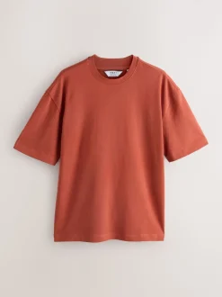Blue/Black/Orange Relaxed Fit Heavyweight T-Shirts 3 Pack