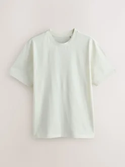 Blue/Black/Orange/Green/Grey/Ecru White Regular Fit Essential Cotton T-Shirts 6 Pack