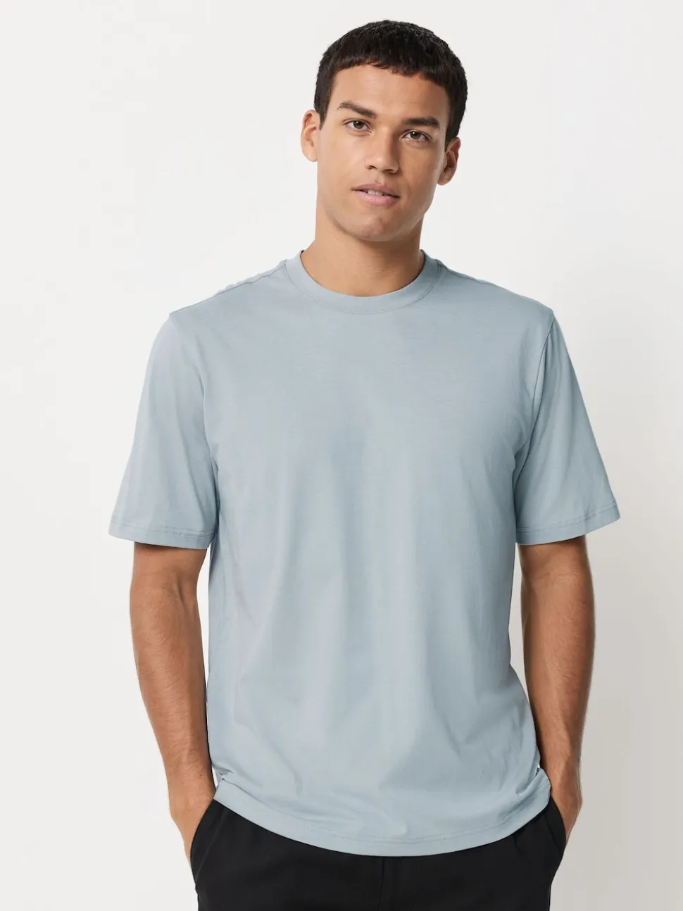Blue/Black/Orange/Green/Grey/Ecru White Regular Fit Essential Cotton T-Shirts 6 Pack