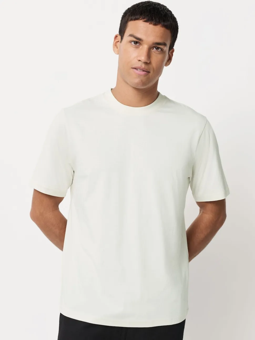 Blue/Black/Orange/Green/Grey/Ecru White Regular Fit Essential Cotton T-Shirts 6 Pack