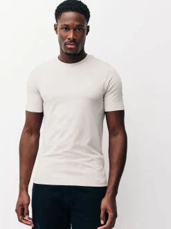 Blue/Ecru White/Green Muscle Fit Essential T-Shirts 3 Pack