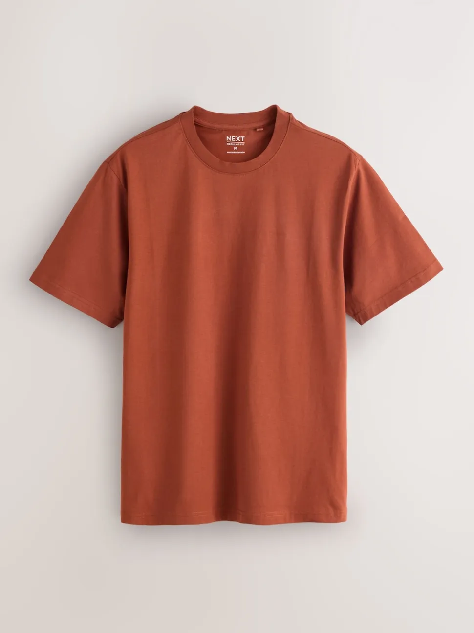Blue/Green/Grey/Orange/White/Brown Regular Fit Essential Cotton T-Shirts 6 Pack