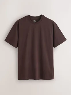 Blue/Green/Grey/Orange/White/Brown Regular Fit Essential Cotton T-Shirts 6 Pack