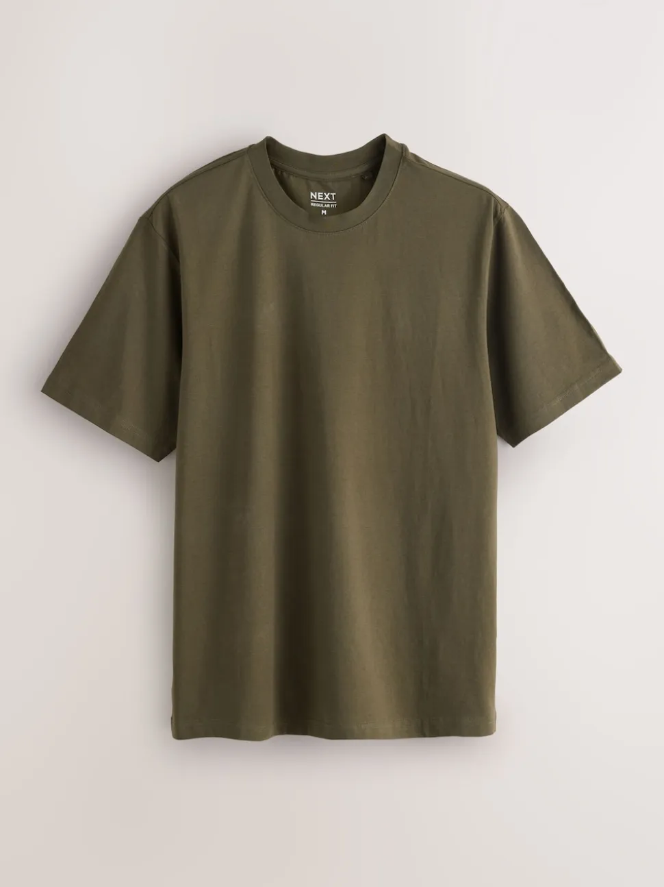 Blue/Green/Grey/Orange/White/Brown Regular Fit Essential Cotton T-Shirts 6 Pack