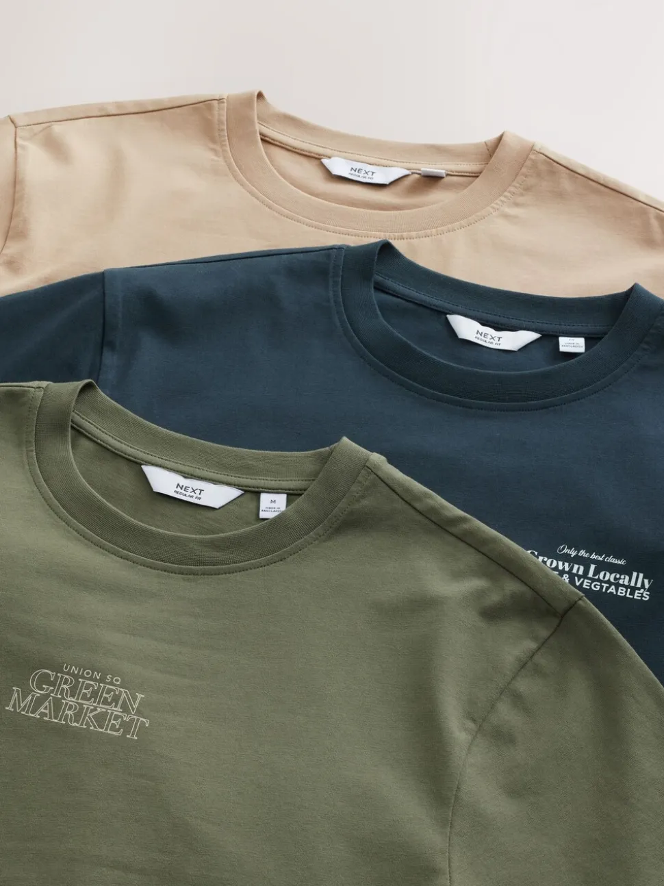 Blue/Green/Neutral Stone Relaxed Fit Graphic Print Heavyweight T-Shirt
