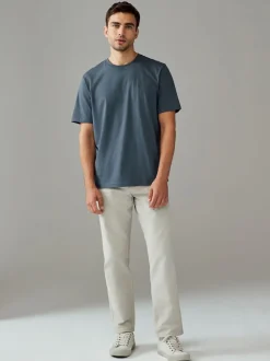 Blue/Green/Neutral/Brown Regular Fit T-Shirts 4 Pack