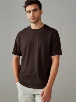 Blue/Green/Neutral/Brown Regular Fit T-Shirts 4 Pack