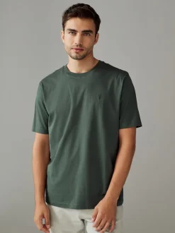 Blue/Green/Neutral/Brown Regular Fit T-Shirts 4 Pack