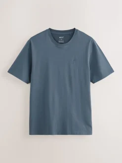 Blue/Green/Neutral/Brown Regular Fit T-Shirts 4 Pack
