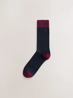 Blue/Green/Orange Spot 7 Pack Cotton Rich Socks