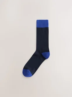 Blue/Green/Orange Spot 7 Pack Cotton Rich Socks